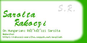 sarolta rakoczi business card